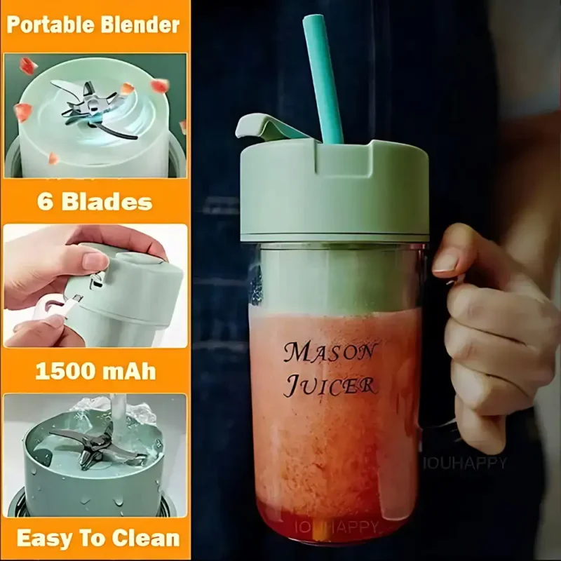 Portable Juicer Blender with Straw Cup