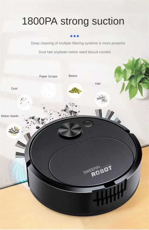 Smart Sweeping Robot Mopping 3 In1