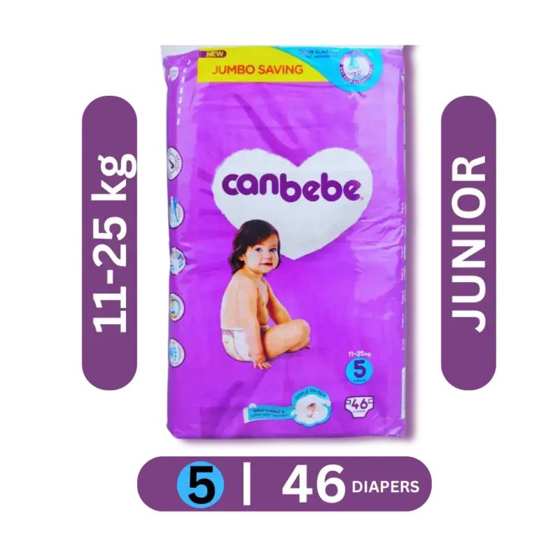 Canbebe Baby Diapers Jumbo No. 5, 11-25 KG, 46-Pack