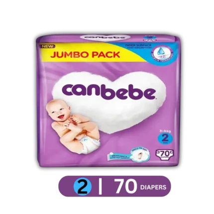 Canbebe Diaper Jumbo Mini Size 2, (3-6 KG) | 70-Pack