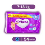 Canbebe Jumbo Maxi Size 4 Diapers (50+4) 4 Diapers Extra